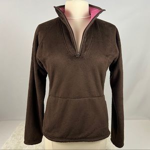 North Face brown medium pull over jacket.